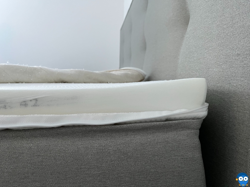 Binnenkant topper op Bruno boxspring